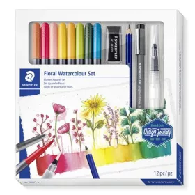   Ecsetirón készlet, kétvégű, STAEDTLER "Mixed Set 5", 8 különböző szín