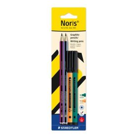   Grafitceruza és tűfilc készlet, STAEDTLER "Noris® colour edition set", narancs+zöld tűfilc