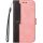 Apple iPhone 16 Plus, Oldalra nyíló tok, stand, kártyatartóval, kézpánttal, Wooze Colour Wallet, rózsaszín