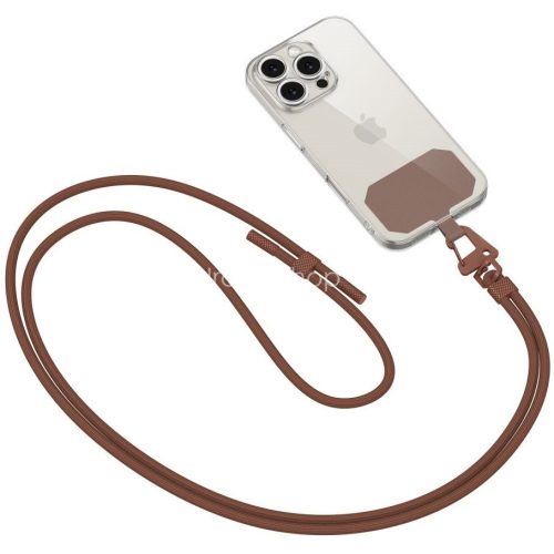 Univerzális Nyak- és vállpánt, telefonokhoz, 80 cm, TP C5s Crossbody Strap, sötétbarna