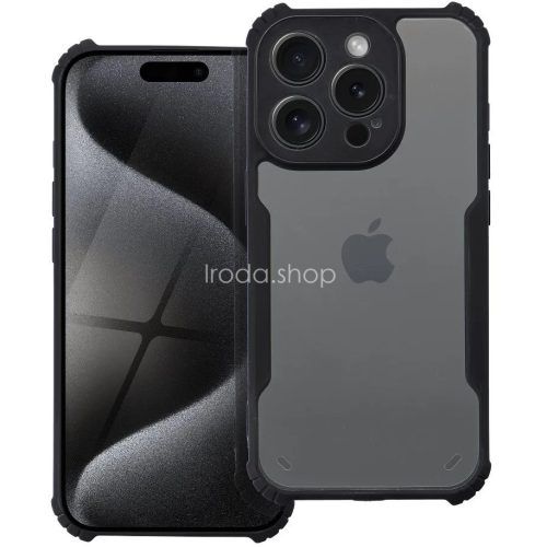 Oppo A58 4G, Szilikon tok, közepesen ütésálló, légpárnás sarok, akril hátlap, Anti-Drop Case, átlátszó/fekete