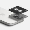 Apple iPhone 16 / 16 Plus, Kamera lencsevédő fólia, ütésálló fólia, Tempered Glass (edzett üveg), alumínium keret, Ringke Camera Frame Protector, fekete