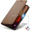 Google Pixel 9 / 9 Pro, Oldalra nyíló tok, stand, kártyatartóval, RFID technológiával, Wooze CaseME, barna