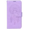 Samsung Galaxy A16 4G / A16 5G SM-A165F / A166B, Oldalra nyíló tok, kártyatartóval, kézpánttal, Álomfogó minta, Mezzo Book, mintás/lila