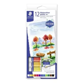   Akvarell festék, tubusos, STAEDTLER "8880", 12 különböző szín