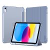 Apple iPad 10.9 (2022) / iPad 11 (2025), mappa tok, közepesen ütésálló, érintőceruza tartó, érintőceruza nélkül, színes átlátszó hátlap, Smart Case, TP SC Pen Holder Hybrid, kék