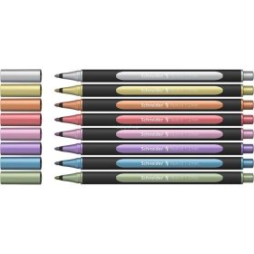   Metálfényű filctoll készlet, 1-2 mm, SCHNEIDER "Paint-It 020", 8 különböző szín