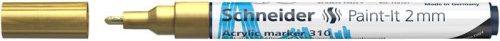 Dekormarker, akril, 2 mm, SCHNEIDER "Paint-It 310", arany