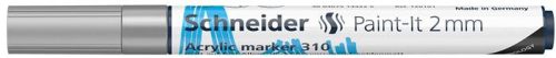 Dekormarker, akril, 2 mm, SCHNEIDER "Paint-It 310", ezüst