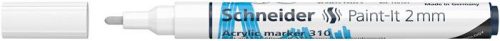 Dekormarker, akril, 2 mm, SCHNEIDER "Paint-It 310", fehér