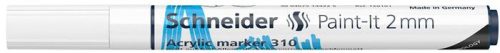 Dekormarker, akril, 2 mm, SCHNEIDER "Paint-It 310", fehér
