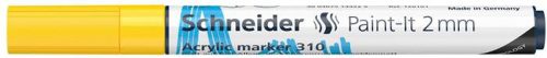 Dekormarker, akril, 2 mm, SCHNEIDER "Paint-It 310", sárga