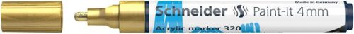 Dekormarker, akril, 4 mm, SCHNEIDER "Paint-It 320", arany