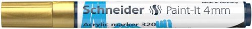 Dekormarker, akril, 4 mm, SCHNEIDER "Paint-It 320", arany