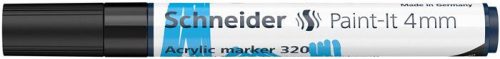 Dekormarker, akril, 4 mm, SCHNEIDER "Paint-It 320", fekete