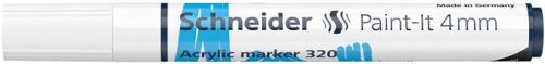 Dekormarker, akril, 4 mm, SCHNEIDER "Paint-It 320", fehér