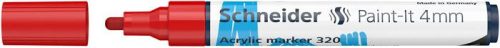 Dekormarker, akril, 4 mm, SCHNEIDER "Paint-It 320", piros