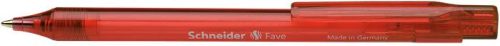 Golyóstoll, 0,5 mm, nyomógombos, SCHNEIDER "Fave", vegyes színek