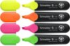 Szövegkiemelő készlet, 1-5 mm, SCHNEIDER "Job 150", 4 különböző szín