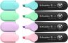 Szövegkiemelő készlet, 1-5 mm, SCHNEIDER "Job Pastel", 4 különböző pasztell szín