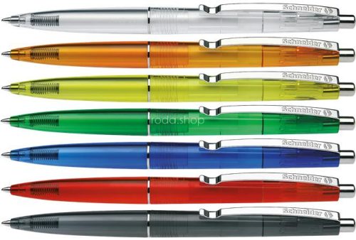 Golyóstoll, 0,5 mm, nyomógombos, vegyes színű test, SCHNEIDER "K20 Icy", kék