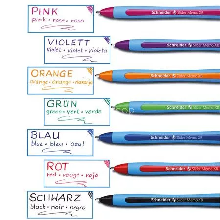 Golyóstoll, 0,7 mm, kupakos, SCHNEIDER "Slider Memo XB", fekete