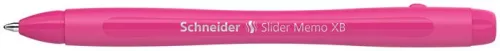 Golyóstoll, 0,7 mm, kupakos, SCHNEIDER "Slider Memo XB", rózsaszín