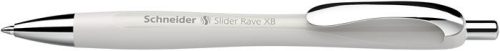 Golyóstoll, 0,7 mm, nyomógombos, SCHNEIDER "Slider Rave XB", ezüst szürke