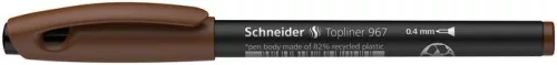 Tűfilc, 0,4 mm, SCHNEIDER "Topliner 967", barna