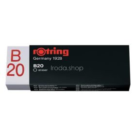Radír, papírtokkal, ROTRING "Rapid B20", fehér