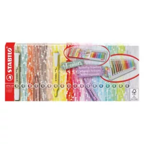   Szövegkiemelő készlet, 1-4 mm, STABILO "Swing Cool", 18 db-os asztali készlet