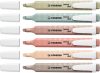 Szövegkiemelő készlet, 1-4 mm, STABILO "Swing cool NatureCOLORS", 6 különböző szín