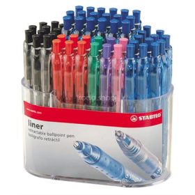   Golyóstoll display, 0,38 mm, nyomógombos, STABILO "Liner 308", vegyes