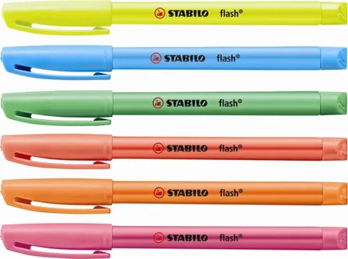 Szövegkiemelő, 1-3,5 mm, STABILO "Flash", sárga
