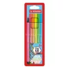 Filctoll készlet, 1 mm, STABILO "Pen 68", 6 neon szín