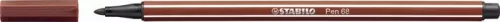Filctoll, 1 mm, STABILO "Pen 68", téglavörös