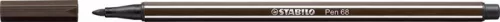 Filctoll, 1 mm, STABILO "Pen 68", kávébarna