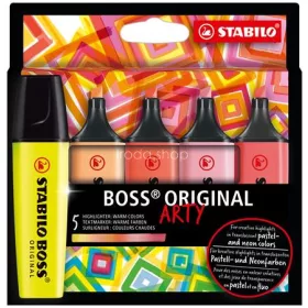   Szövegkiemelő készlet, 2-5 mm, STABILO "BOSS original Arty", 5 meleg szín