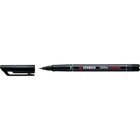   Alkoholos marker, 0,7 mm, STABILO "OHPen F", fekete
