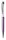 Golyóstoll, orgonalila, felül fehér SWAROVSKI® kristályokkal töltve, 14 cm, ART CRYSTELLA®