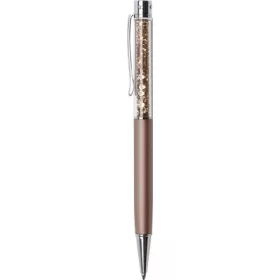   Golyóstoll, rózsa-arany, felül topáz SWAROVSKI® kristállyal töltve, 14 cm, ART CRYSTELLA®