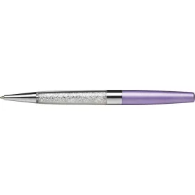   Golyóstoll, világoslila, alul fehér SWAROVSKI® kristállyal töltve, 14cm, ART CRYSTELLA®