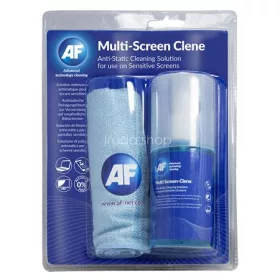   Tisztítófolyadék, képernyőhöz, mikroszálas nagy kendővel, pumpás, 200 ml, AF "Multi screen-clene"