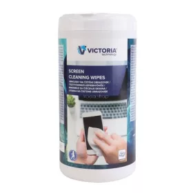   Tisztítókendő, képernyőhöz, 100 db, VICTORIA TECHNOLOGY