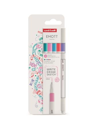 Tűfilc készlet, 0,4 mm, UNI "Emott Candy Pop", 5 különböző szín