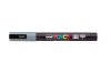 Dekormarker, 0,9-1,3 mm, UNI "Posca PC-3M", szürke