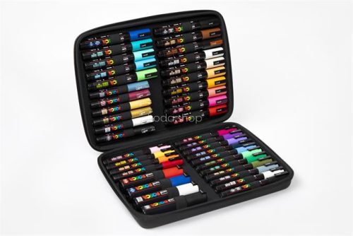 Dekormarker-készlet, táskában, UNI "Posca", 40 darabos
