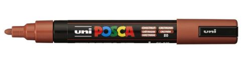 Dekormarker, 1,8-2,5 mm, UNI "Posca PC-5M", gesztenyebarna
