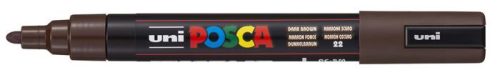 Dekormarker, 1,8-2,5 mm, UNI "Posca PC-5M", sötétbarna