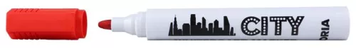 Táblamarker készlet, 1-3 mm, kúpos, VICTORIA VISUAL "City", 4 különböző szín